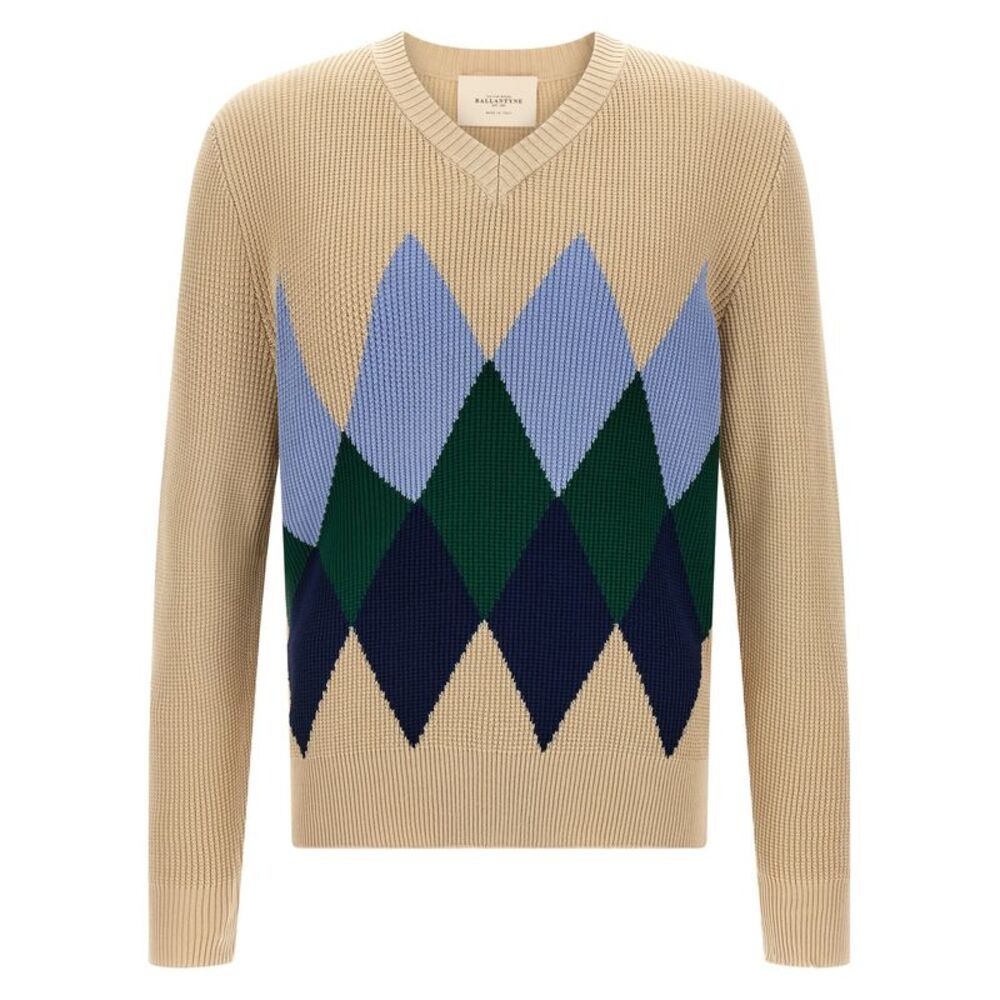 Ballantyne Beige Cotton Men's Cardigan